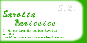 sarolta maricsics business card